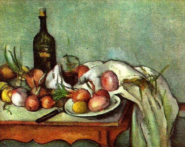 Paul Cezanne stilleben med lokar china oil painting image